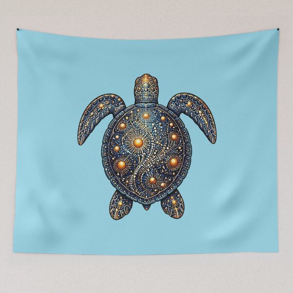 Item preview, Sea Turtle Top View | Ocean Galaxy Artwork designed and sold by Zaru Art Studio.