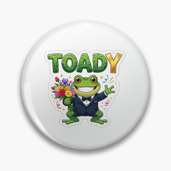 Item preview, TOADY Charming Toad Wordplay Sticker designed and sold by Imaginarium of Chaos falcon88 .