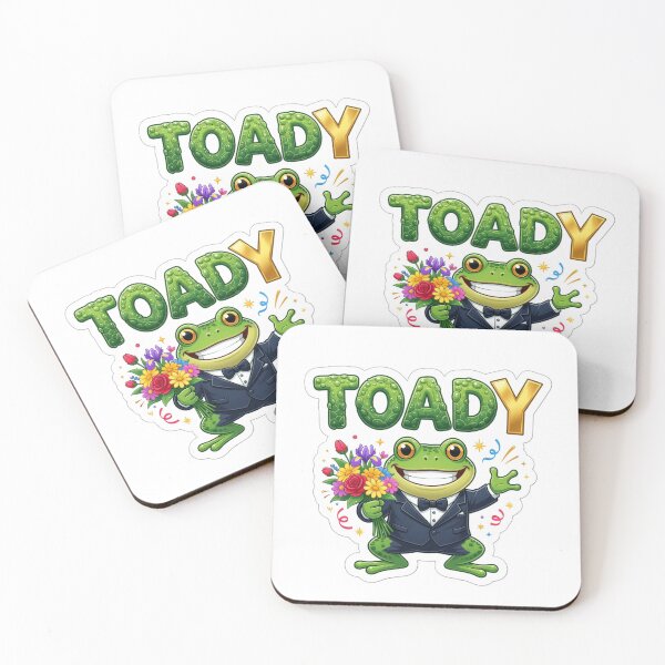 Item preview, TOADY Charming Toad Wordplay Sticker designed and sold by Imaginarium of Chaos falcon88 .