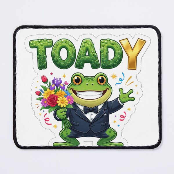Item preview, TOADY Charming Toad Wordplay Sticker designed and sold by Imaginarium of Chaos falcon88 .