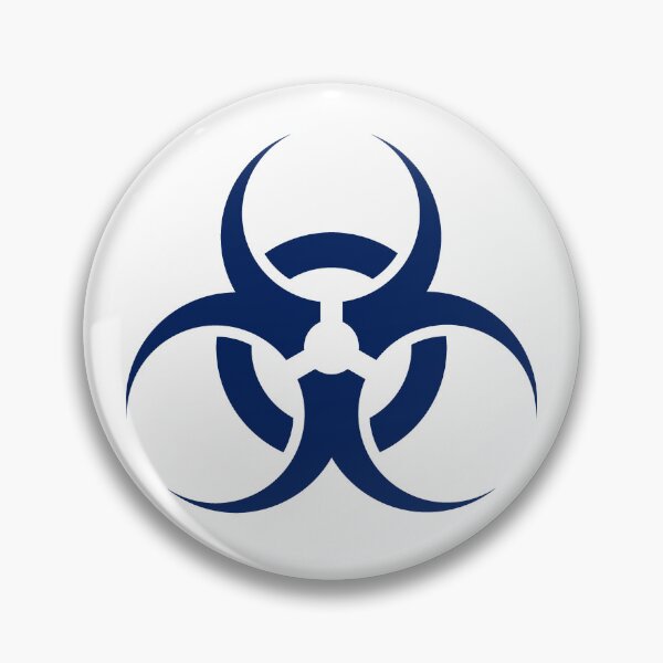 Item preview, Navy Blue Biohazard Warning Sign Alternative Symbol designed and sold by pattern-archive.