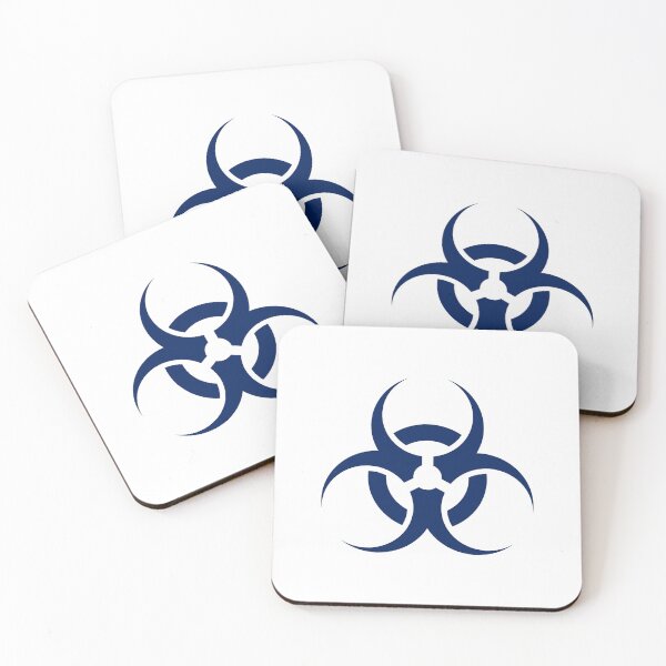 Item preview, Navy Blue Biohazard Warning Sign Alternative Symbol designed and sold by pattern-archive.