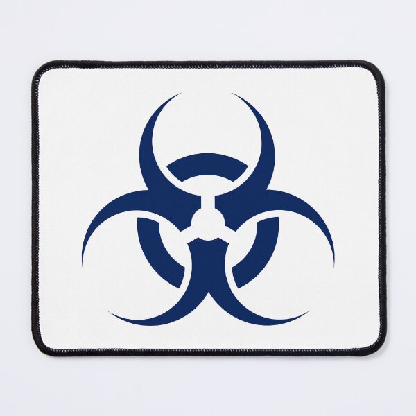 Item preview, Navy Blue Biohazard Warning Sign Alternative Symbol designed and sold by pattern-archive.