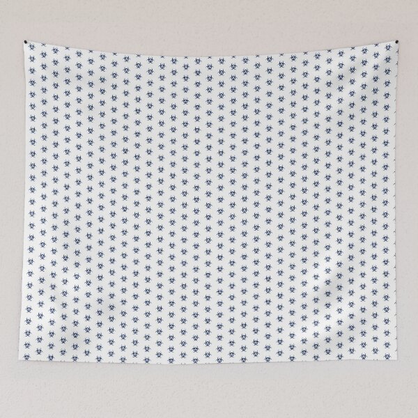 Item preview, Navy Blue Biohazard Warning Sign Alternative Symbol designed and sold by pattern-archive.