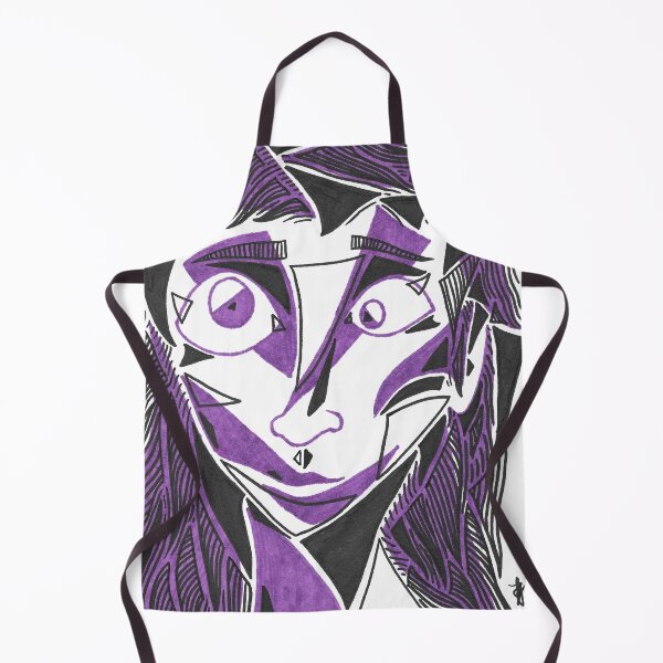 Item preview, Abstract Face Sketch Purple Black White designed and sold by BOKEbyTC.