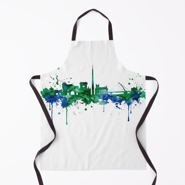 Item preview, Dublin Ireland Watercolor Skyline Silhouette Splash designed and sold by Imaginationbeyond.
