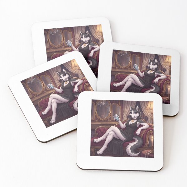 Item preview, paw-sitive vibes sassy husky queen in black furry art designed and sold by himamshu.