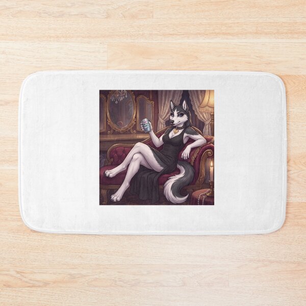 Item preview, paw-sitive vibes sassy husky queen in black furry art designed and sold by himamshu.