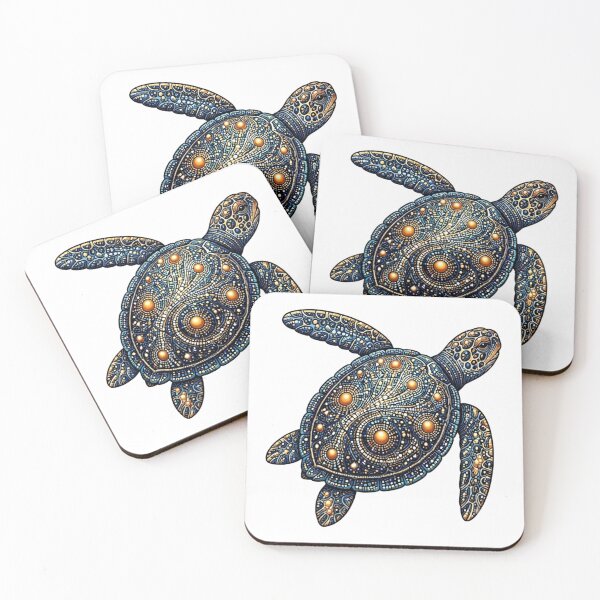 Item preview, Copy of Elegant Sea Turtle Swimming | Ocean Floral Art designed and sold by Zaru Art Studio.