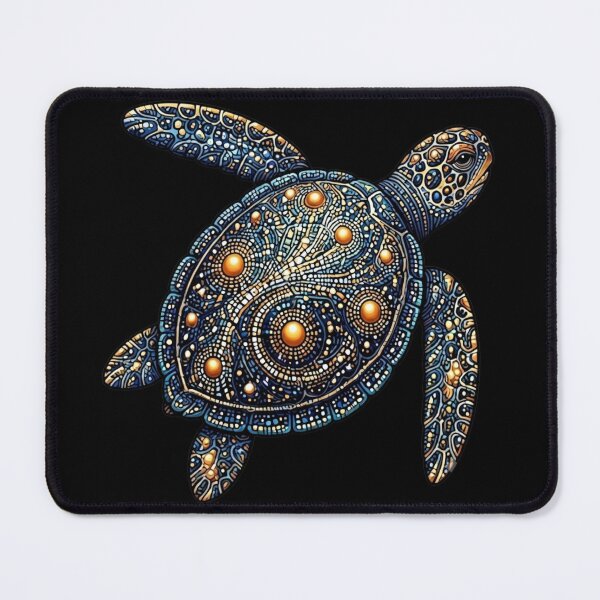 Item preview, Copy of Elegant Sea Turtle Swimming | Ocean Floral Art designed and sold by Zaru Art Studio.