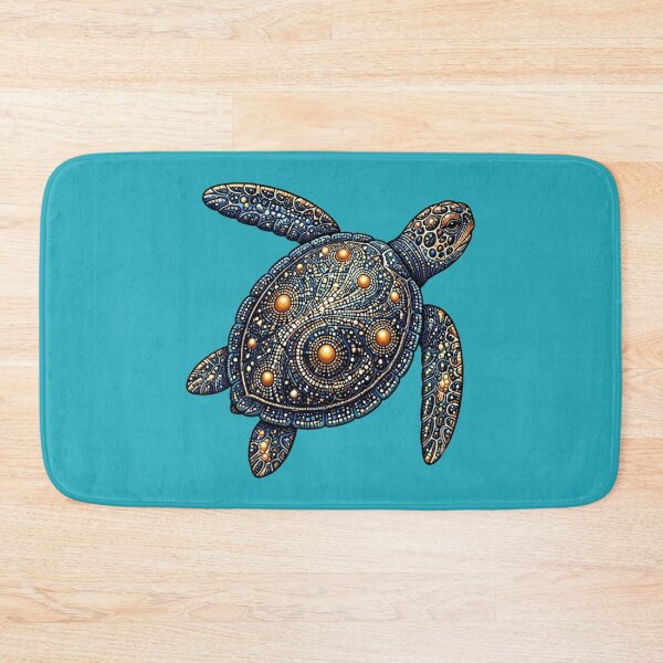 Item preview, Copy of Elegant Sea Turtle Swimming | Ocean Floral Art designed and sold by Zaru Art Studio.