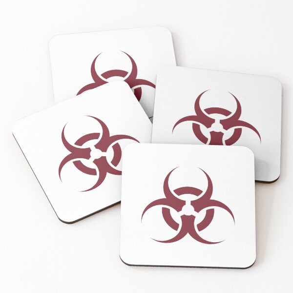 Item preview, Burgundy biohazard sign designed and sold by pattern-archive.