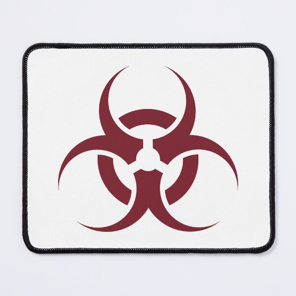 Item preview, Burgundy biohazard sign designed and sold by pattern-archive.