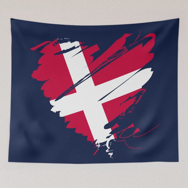 Item preview, Denmark Scandinavia Europe Flag Heart hygge designed and sold by Helen-Storm.