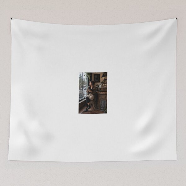 Item preview, Barista in serene cafe setting designed and sold by CathryneDelamort.