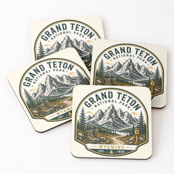 Item preview, Grand Teton National Park Wyoming Travel Badge  designed and sold by Imaginationbeyond.