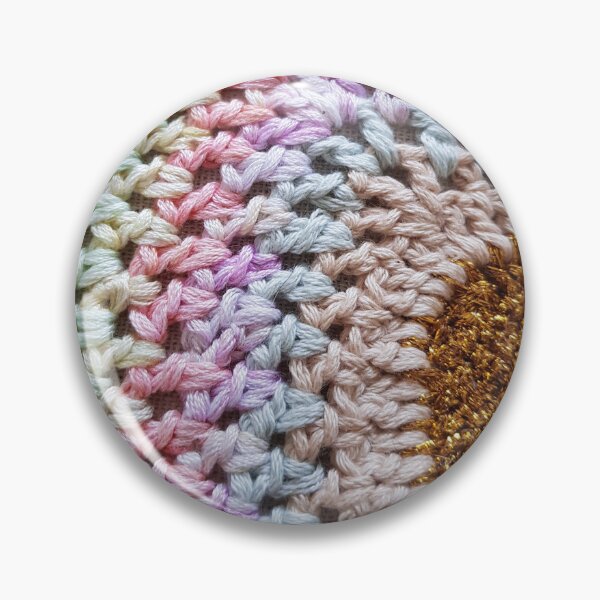 Item preview, Rainbow crochet edged in gold designed and sold by LyLauDesign.