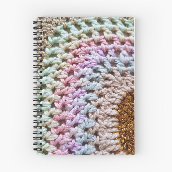 Item preview, Rainbow crochet edged in gold designed and sold by LyLauDesign.