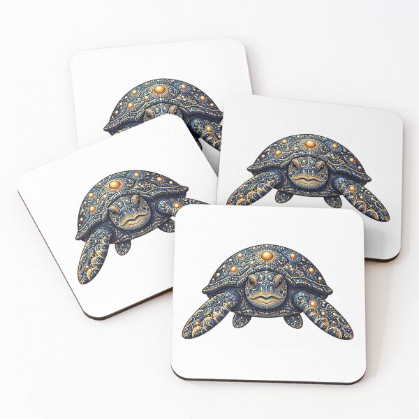 Item preview, Cute Sea Turtle Portrait | Ocean Galaxy Artwork designed and sold by Zaru Art Studio.