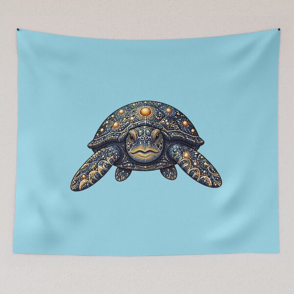 Item preview, Cute Sea Turtle Portrait | Ocean Galaxy Artwork designed and sold by Zaru Art Studio.