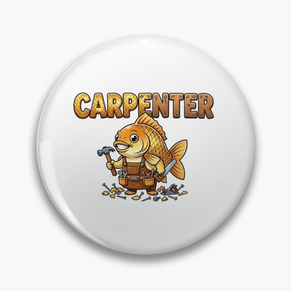 Item preview, CARPenter Carpenter Fish Wordplay Sticker designed and sold by Imaginarium of Chaos falcon88 .