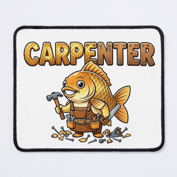 Item preview, CARPenter Carpenter Fish Wordplay Sticker designed and sold by Imaginarium of Chaos falcon88 .