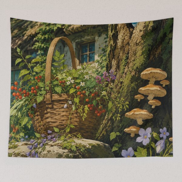 Item preview, Cottage Core Woodland Forager Basket designed and sold by bapupa.