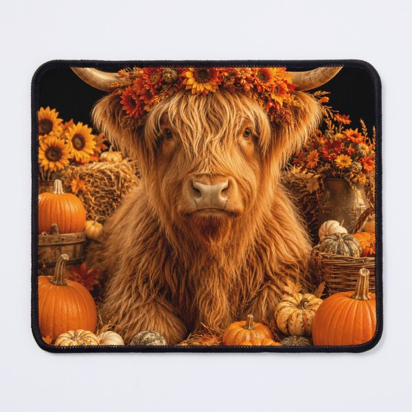Item preview, Thanksgiving Highland Cow Autumn Harvest designed and sold by ASWIN STUDIO.