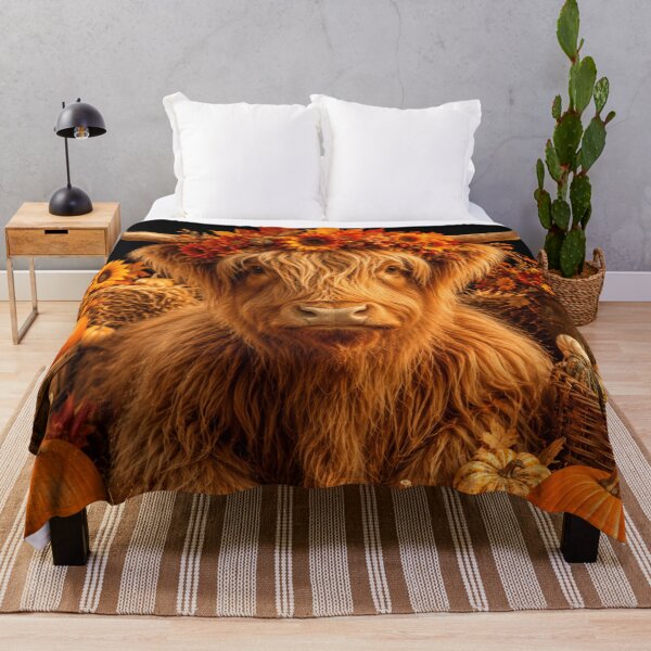 Item preview, Thanksgiving Highland Cow Autumn Harvest designed and sold by ASWIN STUDIO.