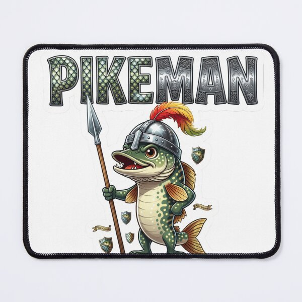 Item preview, PIKEman Medieval Fish Wordplay Sticker designed and sold by Imaginarium of Chaos falcon88 .