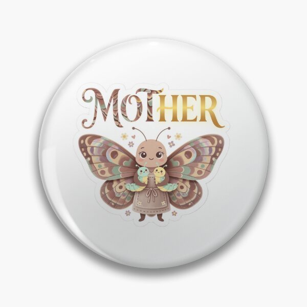 Artikelvorschau, MOTHer Caring Moth Wordplay Sticker entworfen und verkauft von Imaginarium of Chaos falcon88 .