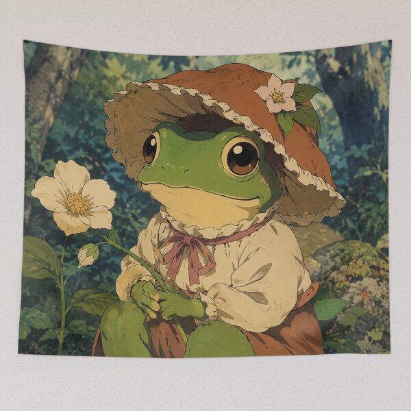 Item preview, Cottage Frog With Flower designed and sold by bapupa.