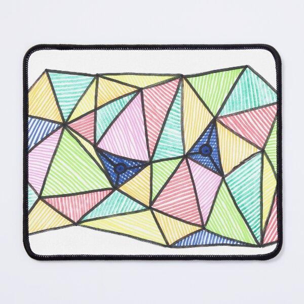 Item preview, Abstract Geometric Prism Pattern - Colorful Mosaic Line Art designed and sold by Crissavia.