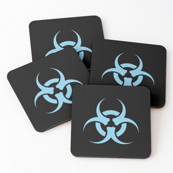 Item preview, Sky Blue Biohazard Warning Sign Alternative Symbol designed and sold by pattern-archive.