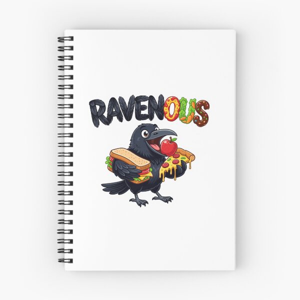 Item preview, RAVENous Hungry Raven Wordplay Sticker designed and sold by Imaginarium of Chaos falcon88 .