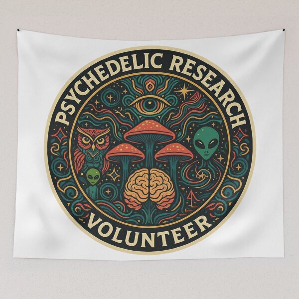 Item preview, Vintage Psychedelic Research Volunteer designed and sold by nicholaswaldrop.