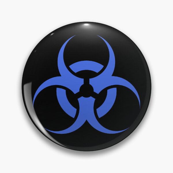 Item preview, Royal Blue Biohazard Warning Sign Alternative Symbol designed and sold by pattern-archive.