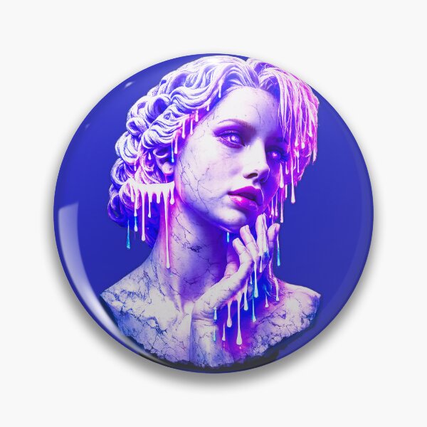 Item preview, Vaporwave Glitch Antiquity - Melting Synthwave Bust designed and sold by A E S T H E T A T A G.
