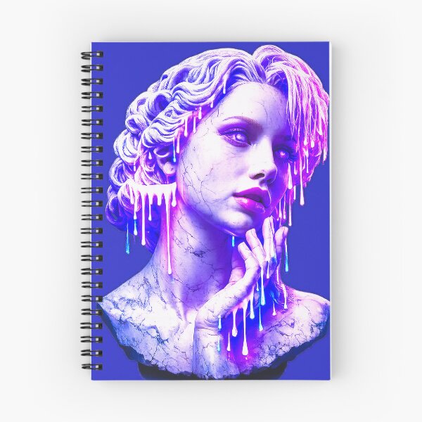 Item preview, Vaporwave Glitch Antiquity - Melting Synthwave Bust designed and sold by A E S T H E T A T A G.