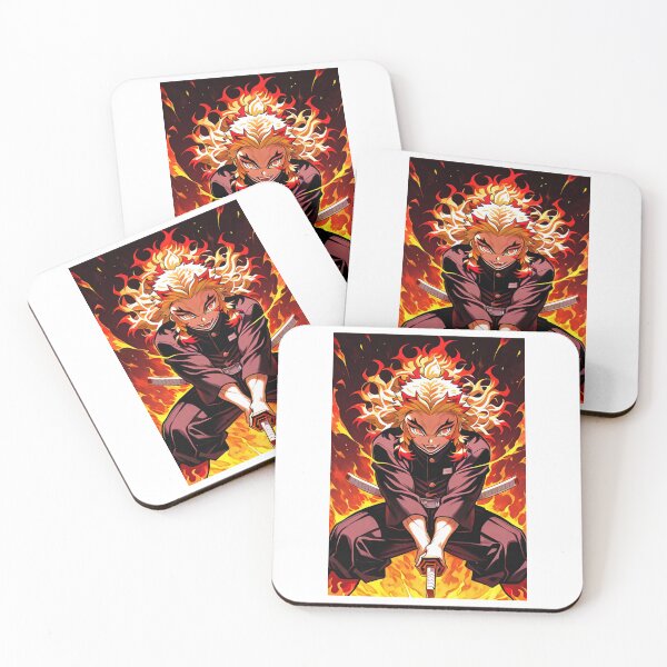 Item preview, Art - Iconic Demon Slayer Character, Fiery Hero with an Intense Gaze designed and sold by AnimeShin.