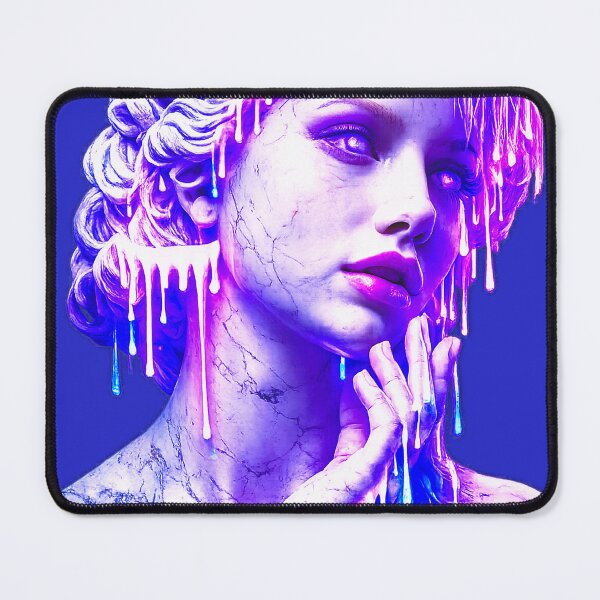 Item preview, Vaporwave Glitch Antiquity - Melting Synthwave Bust designed and sold by A E S T H E T A T A G.