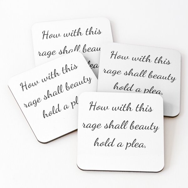Item preview, “How with this rage shall beauty hold a plea,” - handwriting black designed and sold by ariksworld.