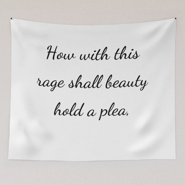 Item preview, “How with this rage shall beauty hold a plea,” - handwriting black designed and sold by ariksworld.