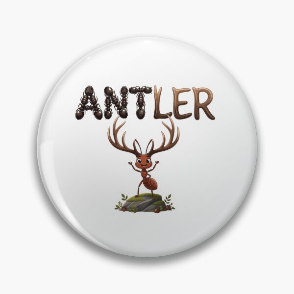 Artikelvorschau, ANTler Ant Deer Wordplay Sticker entworfen und verkauft von Imaginarium of Chaos falcon88 .