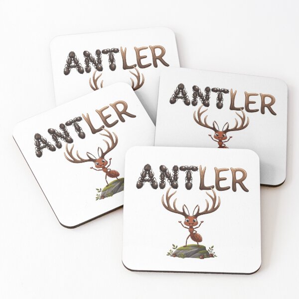 Item preview, ANTler Ant Deer Wordplay Sticker designed and sold by Imaginarium of Chaos falcon88 .