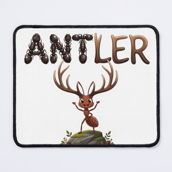 Item preview, ANTler Ant Deer Wordplay Sticker designed and sold by Imaginarium of Chaos falcon88 .