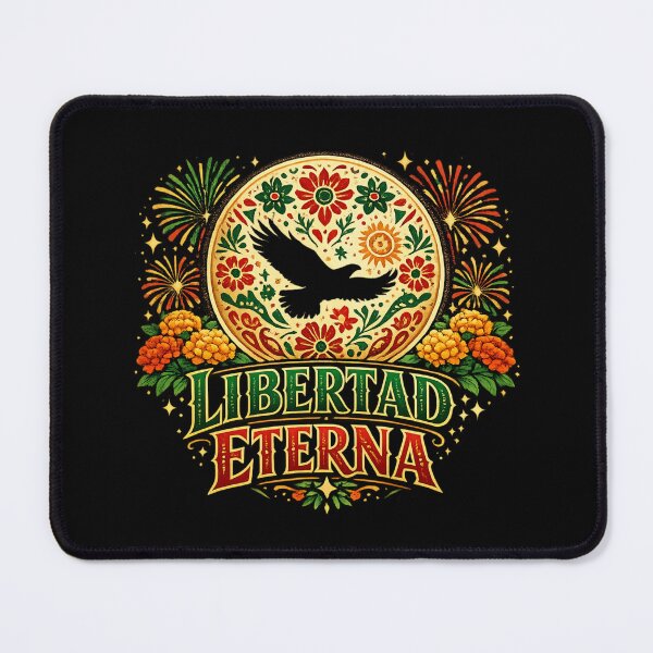 Item preview, Libertad Eterna Mexican Folk Art Dove Independence T-Shirt | Vintage Floral Freedom Design designed and sold by irfanshikh.