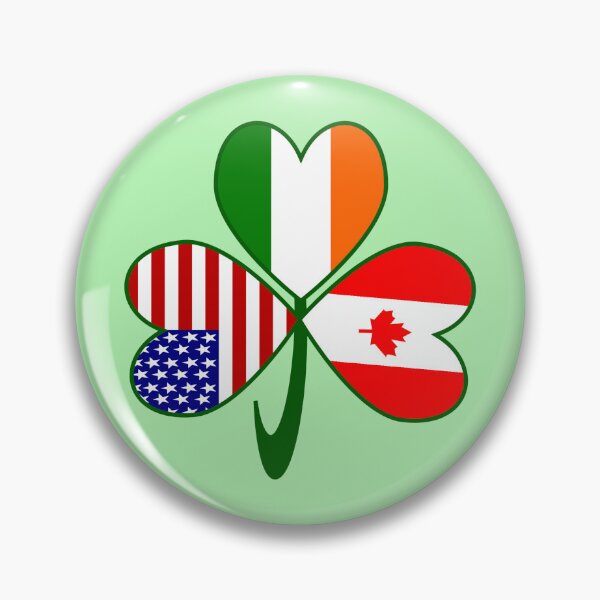 Item preview, Shamrock with USA, Canadian, and Irish Flags designed and sold by AuntieShoe.