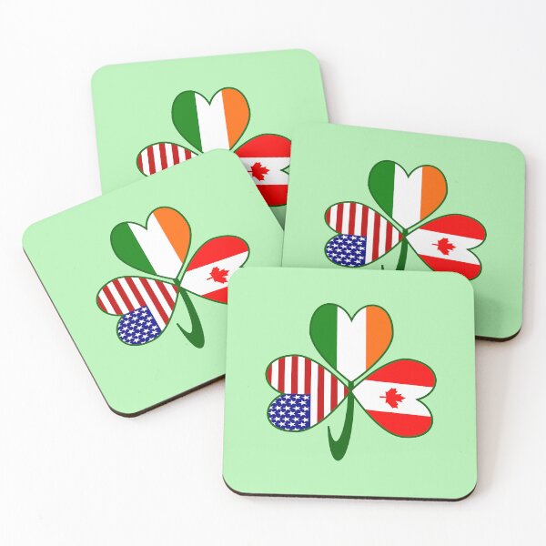 Item preview, Shamrock with USA, Canadian, and Irish Flags designed and sold by AuntieShoe.
