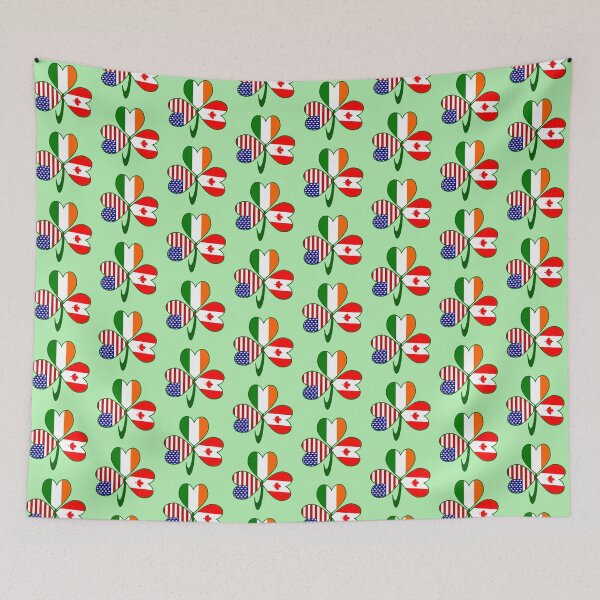 Item preview, Shamrock with USA, Canadian, and Irish Flags designed and sold by AuntieShoe.